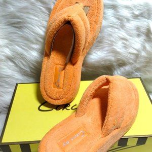 Circus Sam Edelman Sandals Laina Creamsicle Terry Women's Size 6.5 New With Box
